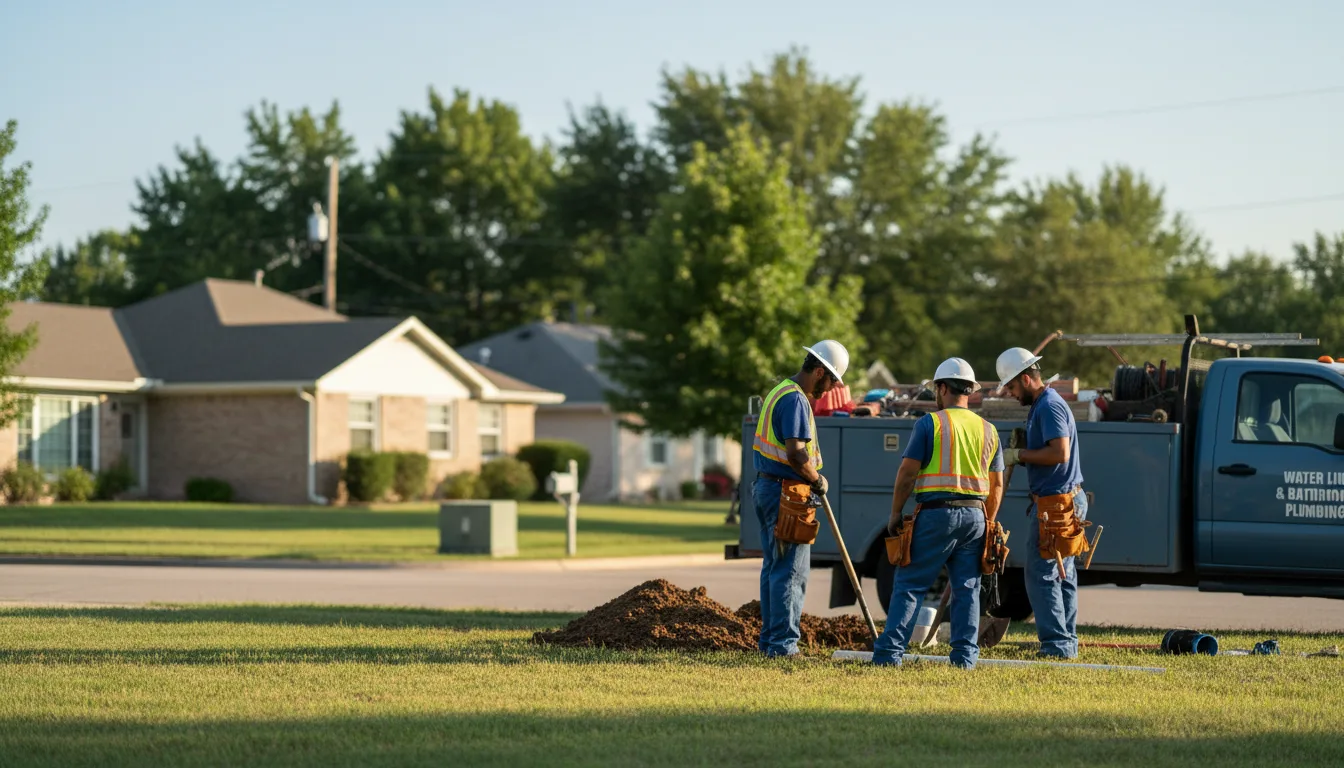Residential water line and bathroom plumbing service in Hazen, AR